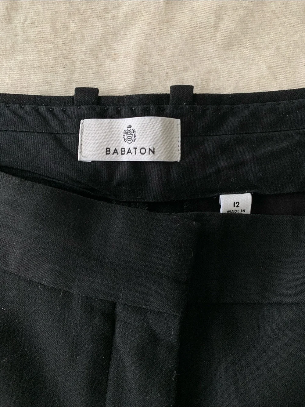 Babaton Pant Agency Black cropped Wide-Leg Pants women’s size 12 - Picture 4 of 11